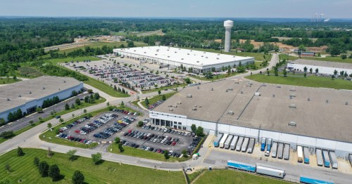 aerial shot of Cincinnati Northern Kentucky International Airport (CVG) in Kentucky