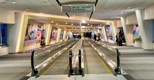 inside the concourse of Louisville Muhammad Ali International Airport, Louisville, KY
