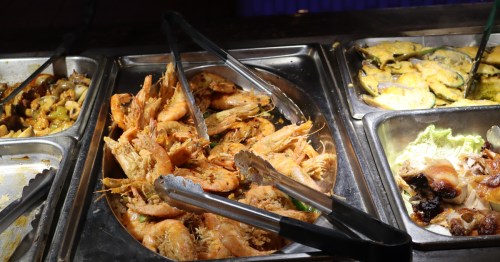 Crispy fried whole shrimp seasoned with herbs at Golden Palace Buffet in Livonia, MI.